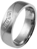 Adeliás Damen Ring aus Edelstahl mit Strass Steinchen in silber