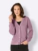 creation L Lyocell-Mix-Strickjacke in mauve