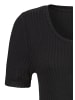 LASCANA Kurzarmshirt in schwarz