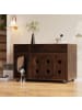 ABRIHOME Katzenkloschrank mit abnehmbare Sandablassplatte in Nussbaumfarbe - 100×45×66cm
