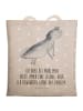 Mr. & Mrs. Panda Shopper Bag Axolotl Schwimmen mit Spruch in Grau Pastell