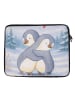 Mr. & Mrs. Panda Laptophülle Pinguine Kuscheln Design ohne Spruch in Weiß
