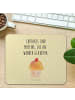 Mr. & Mrs. Panda Mousepad Cupcake mit Spruch in Gelb Pastell