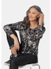 GOLDNER Langarmshirt mit Druck in schwarz / gemustert