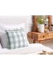 Beliani Dekokissen TAMNINE in Grün/Weiß - (W) 45 x (H) 12 x (L) 45 cm
