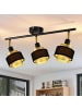 ZMH Deckenleuchte in Schwarz Vintage 3-flammige E14 aus Gold Metall Industrial