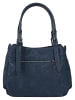 Samantha Look Handtasche echt Leder in blau