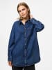 Pieces Jeanshemd in Dark Blue Denim