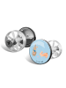 Mr. & Mrs. Panda Waschbecken-Stopfen Hasen Muschel ohne Spruch in Blau Pastell