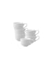 Villeroy & Boch 6er Set Espressotassen New Cottage Basic 50 ml weiß in weiß