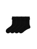 MUNADUNA 4er-Pack Lochmuster-Krempel-Shortsocks in Schwarz