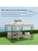 Outsunny Pavillon Ersatzdach 300L x 300B cm Cremeweiß