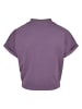 Urban Classics Urban Classics Damen Ladies Short Pigment Dye Cut On Sleeve Tee in duskviolet