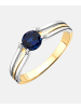 Diamant L'éternel Verlobungsring aus 375 Gelbgold mit Saphir