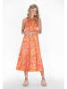 IZIA Women Dress in orange multicolor