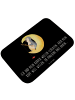 Mr. & Mrs. Panda Badteppich Pinguin Mond mit Spruch in Schwarz