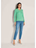 MADELEINE Leichtes Feinstrick-Oberteil mir Rundhals in smaragd / melange
