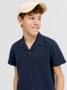 JACK & JONES Junior Waffle Resort-Hemd Kurzarm Jjglobal in navy blazer