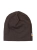 Beanie Mütze aus Merinowolle/Seide doppellagig in dark brown