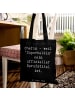 Mr. & Mrs. Panda Schultasche Spruch Chefin Superheldin mit Spruch in Schwarz
