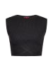Swirly Damen Crop-Top in SCHWARZ