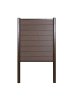 MCW WPC-Sichtschutz Savoie Alu-Pfosten, Basiselement schmal, 100cm braun