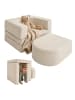 relaxdays 4tlg. Kindersessel Set "Cord" in Beige - (B)65 x (H)40 x (T)65 cm