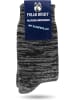 Polar Husky Farbige Vollplüsch-Socken mit Wolle in Grau/Schwarz