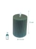 relaxdays 4 x LED Kerzen in Khaki - (H)13 x Ø 7,5 cm