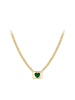faina Women Necklace in Gold Green