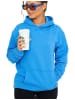 DAILY COTTON Kapuzenpullover - Unifarben im Oversize Schnitt - Kapuzenpullover Loose-Fit Basic Oversize Hoodie Einfarbig Sweatshirt in Blue