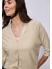Street One V-Neck Button Up Cardigan in Cotton Beige Mel.