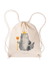 Mr. & Mrs. Panda beutelrucksack Katze König ohne Spruch in Creme