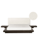 Beliani Wasserbett ZEN in Braun/Weiß - (W) 308 x (H) 86 x (L) 229 cm