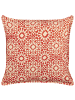 Beliani Dekokissen CEIBA in Rot/Beige - (W) 45 x (H) 10 x (L) 45 cm