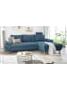 Furn.Design Ecksofa blau Struktur-Stoff, Sofa mit Bettfunktion und Stauraum 284 cm