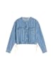 Marc O'Polo DENIM Gestreifte Jeansjacke boxy in Medium Blue