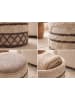 FineBuy Hocker und Sitzsäcke in Beige / Stoff / 40x40x45