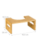 relaxdays Toilettenhocker in Natur - (B)43,5 x (H)18,5 x (T)28 cm