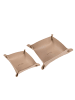 Intirilife 2x Taschenleerer Schmuck Schlüselablage Kunstleder in Beige