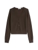 Marc O'Polo Cardigan slim cropped in Burnt Coffee