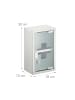 relaxdays Medizinschrank in Silber - (B)18 x (H)30 x (T)12 cm