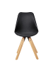 KADIMA DESIGN 2er Set Retro Esszimmerstuhl LIMA schwarz in Schwarz