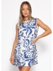 SASSYCLASSY Ärmelloses Kleid mit Print in Blau