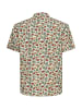 King Kerosin King Kerosin Kurzarmhemd Tattoo Flowers in offwhite