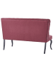 Beliani 2-Sitzer Sofa TORSBY in Rot/Schwarz - (W) 154 x (H) 106 x (L) 63 cm