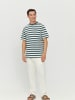 MAZINE T-Shirt Driggs Striped T in pale ocean/offwhite