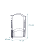 relaxdays Rosenbogen "Tor" in Schwarz - (B)140 x (H)216 x (T)40 cm