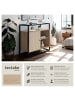 tectake Kommode Conventry 70 x 38 x 80,5 cm, Industrial Holz hell, Eiche Sonoma