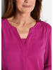 GOLDNER Blusenshirt Elegantes Chiffonshirt mit Jersey-Details in beere